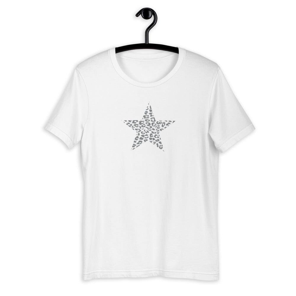 White Leopard Star Tee